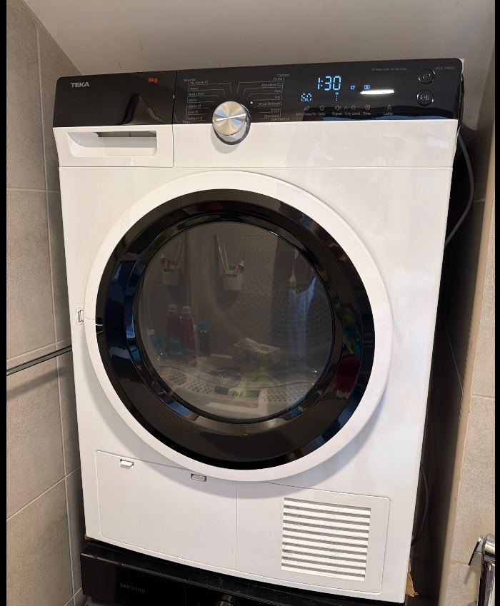 Condenser tumble dryer repaired and running a test cycle in Sharjah