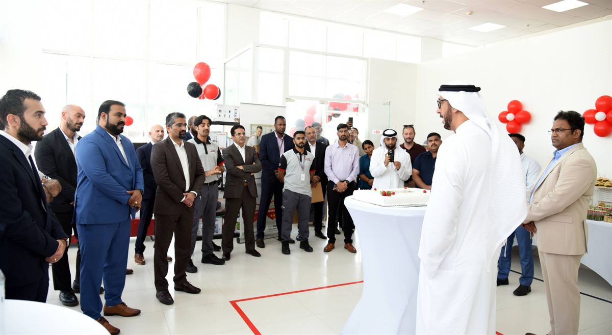 Guests and staff at the opening ceremony of our appliance service centre in the UAE